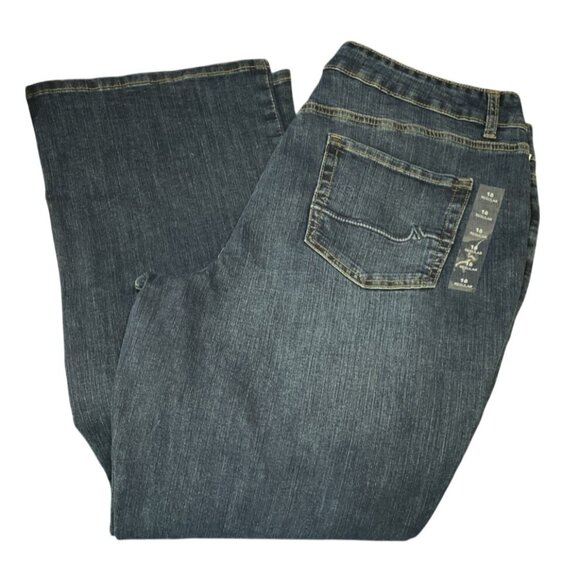 Maurices M Jeans Womens 18W Reg Classic Slim Boot Curvy High Rise Dark Wash New - Picture 3 of 7